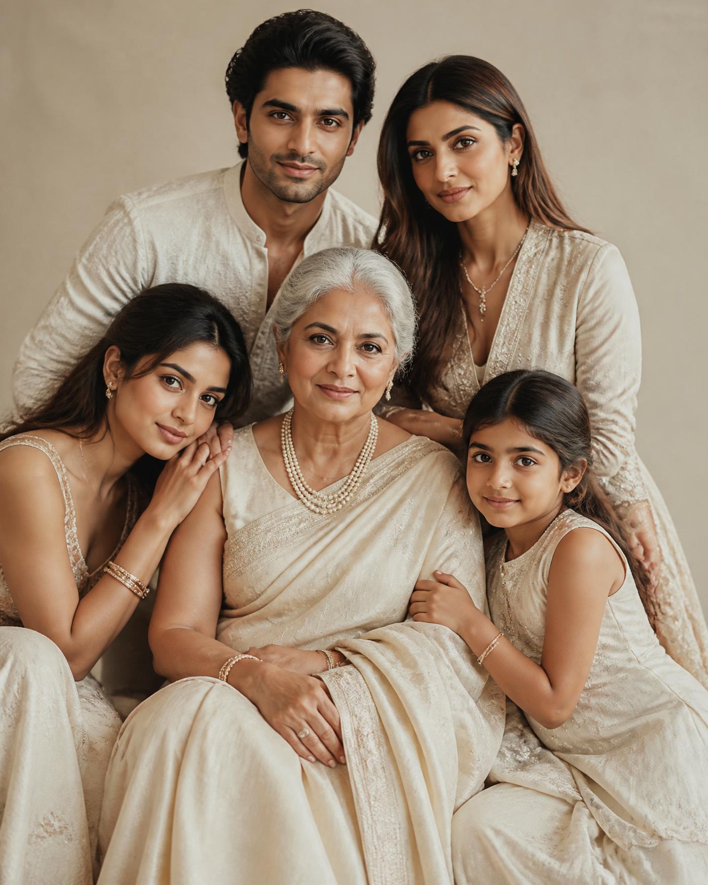 A South Asian family portrait